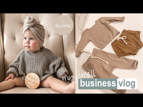 venturing into baby clothing! small business vlog #8
