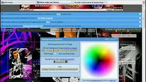 How to upload a new backround onto IMVU Homepage