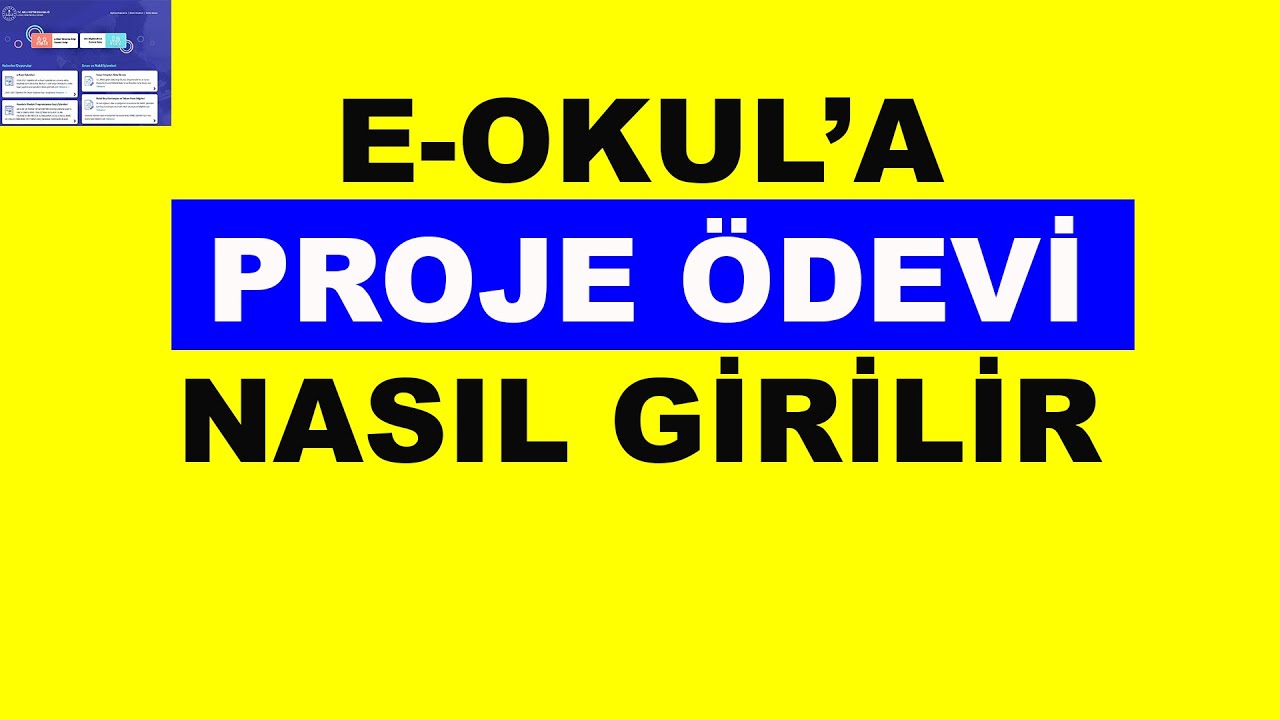 E Okul A Proje Odevi Nasil Girilir Youtube