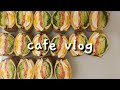 cafe vlog/ 샌드위치 가게가 되어버린 카페 사장님 일상/ 샌드위치 카페 브이로그 / 크랜베리치킨 샌드위치 레시피/  주방 셀프 인테리어
