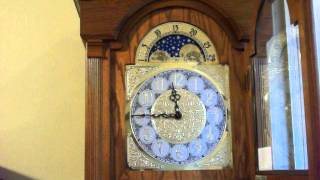 This is what a Ridgeway Grandfather clock sounds like. If you like this clock or would like another similar to it, please visit our shop! 