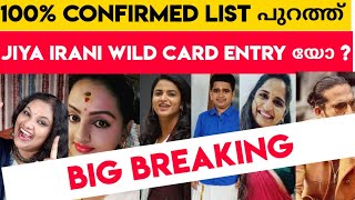 Bigg Boss Malayalam Season 4 | Wild Card Entries and Confirmed Contestants?
