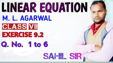 Linear equation Exercise 9.2 Class 7
