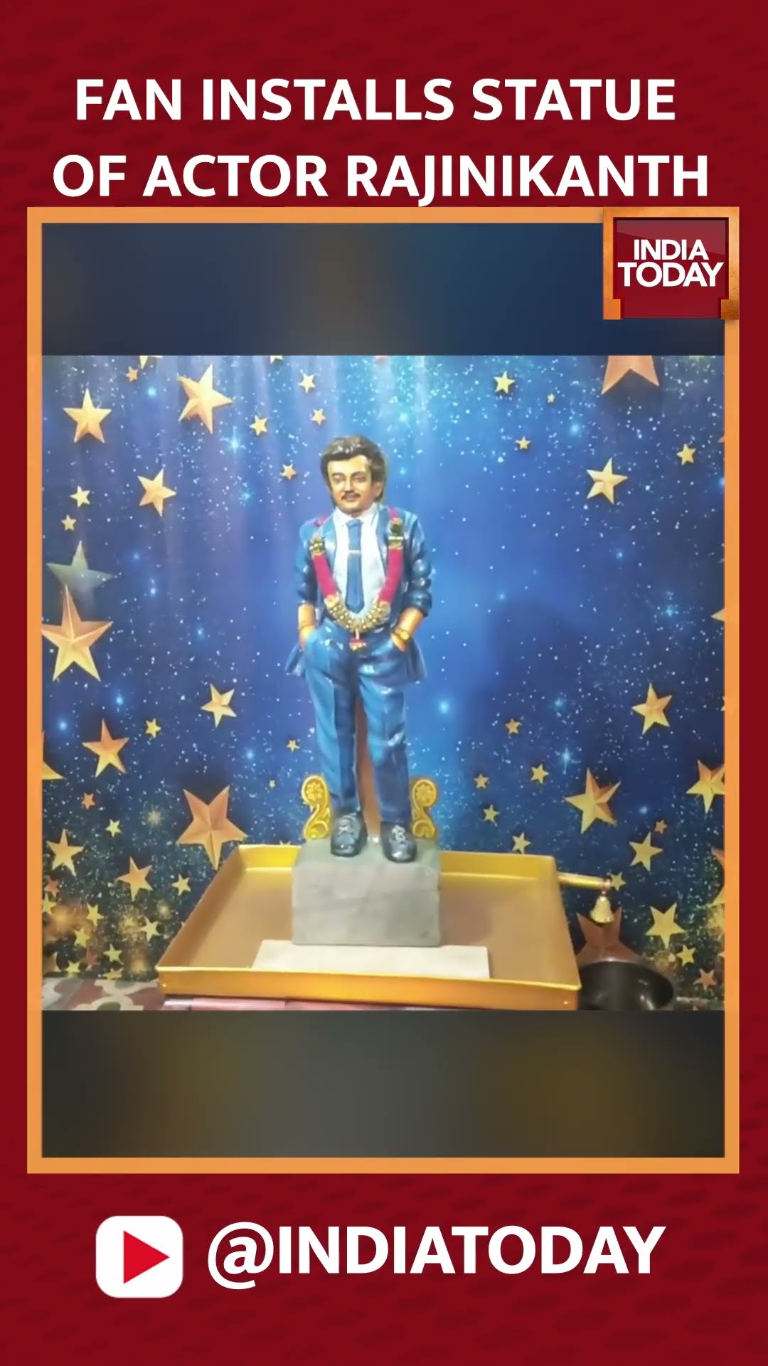 Fan Installs Statue Of Actor Rajinikanth #hbdsuperstarrajinikanth  #rajnikanth