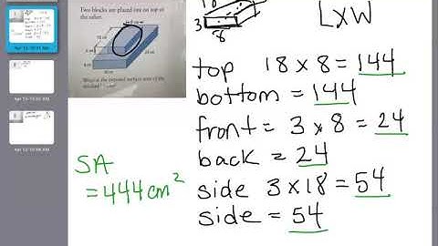 Surface Area of Composite Objects with Rectangular Prisms Example 2