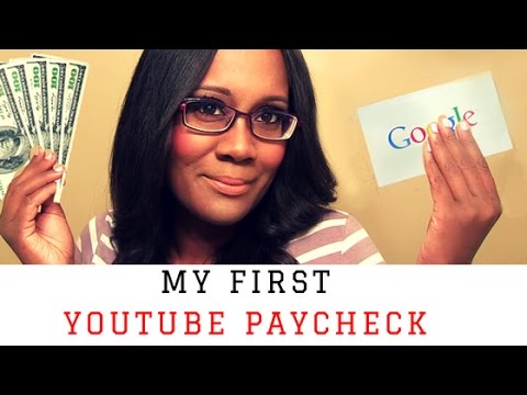 MY FIRST YOUTUBE PAYCHECK!