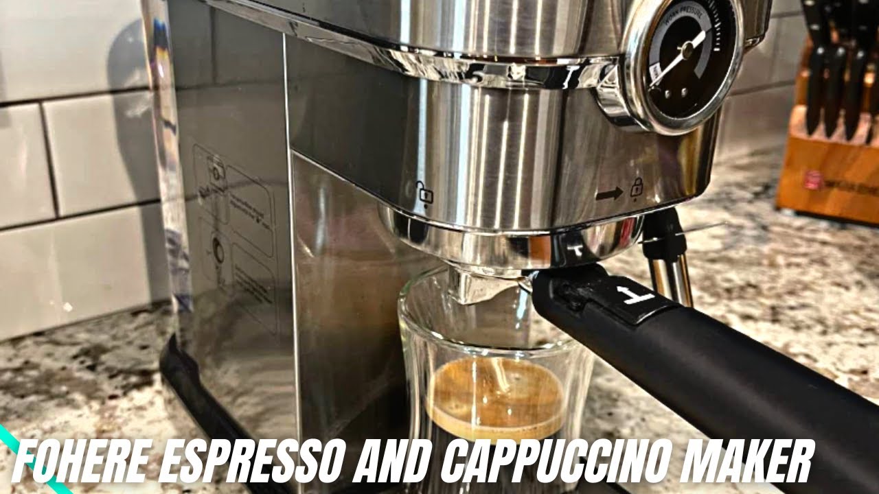 Ihomekee Espresso Machine, 3.5Bar Espresso and Cappuccino Machine