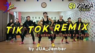 TIK TOK REMIX - El Amante x Lgante x DJ Alex / Zumba Dance / Choreo by Zin JUA_Jember