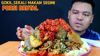 MUKBANG NASI PADANG 6 BUNGKUS LAUK BABAT SIRAM SAMBEL