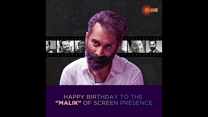 Happy Birthday Fahadh Faasil | August 2023 | Surya TV