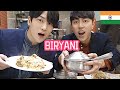 Koreans try BIRYANI for the first time in India!!