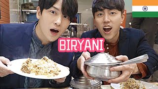 Koreans try BIRYANI for the first time in India!!