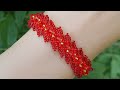 Beaded bracelet/Diy bracelet/Red bracelet/Браслет из бисера/Браслет из бусин/Браслет своими руками