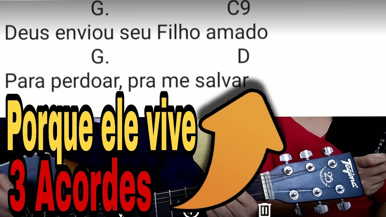 porque ele vive posso crer no amanhã cifras SIMPLIFICADA com 3 acordes