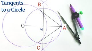 Tangents from an external point to a circle | construction of tangents to a circle screenshot 5