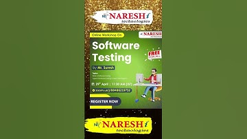 Free Online Workshop on Software Testing. | Software Testing By Mr. Suresh.| NareshIT - 2023.