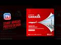 Modern Study Abroad Poster Design in Adobe Photoshop I Photoshop Tutorial I Study in Canada Poster