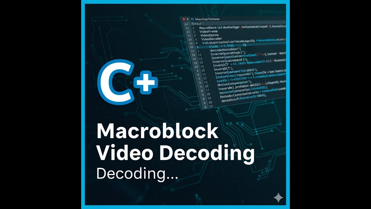 VIDEO DECODING : MULTIBLOCK DECODING YCbCr (4:2:2) UNDERSTANDING WITH ...