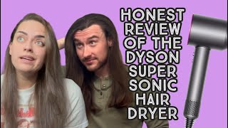 First Time Trying Dyson Super Sonic Hair Dryer! Honest Review + Husband & Corgi Test