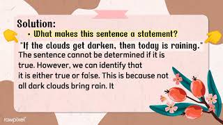 Logic Statements and Quantifiers
