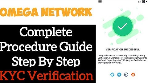 Omega Network Kyc Verification Live Procedure