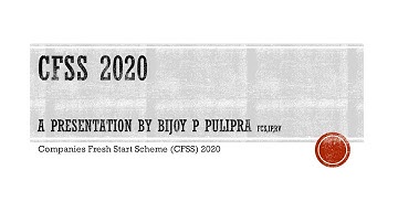 COMPANIES FRESH START SCHEME 2020 / CFSS 2020
