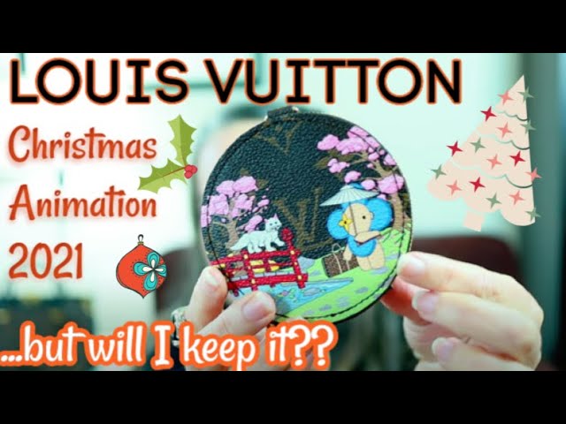 LOUIS VUITTON Monogram 2017 Christmas Animation Passport Cover 920968