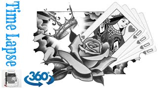 Queen Tattoo Time Lapse [360/VR] @acousticability
