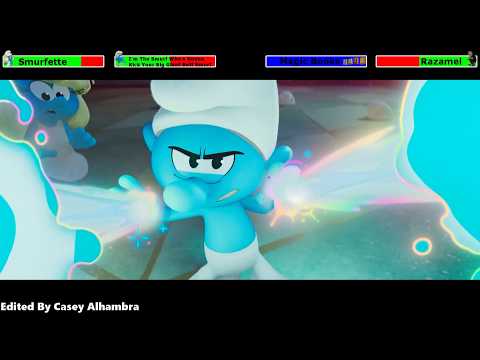 السنافر 2025 المعركة النهائية مع أشرطة الصحة 2 3