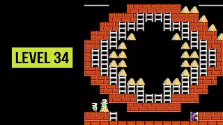 Lode Runner. Level 34. Nes games