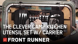 THE CLEVER CAMP KITCHEN UTENSIL SET w/ CARRIER - by Front Runner