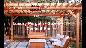 Timelapse Pergola Gazebo Build PART 2 🛠️  |  Budget friendly under Cement Base & DIY Levelling! 📏🧱
