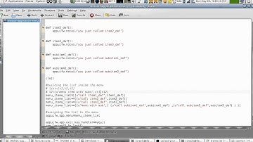 PyS60:Python Symbian Development 9:GUI:Application Menu (English Version)