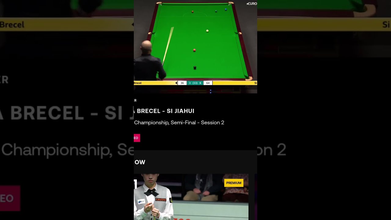 LUCA BRECEL LAUNCHES CUEBALL OFF THE TABLE AT 2023 WORLD SNOOKER CHAMPIONSHIP #shorts #snooker