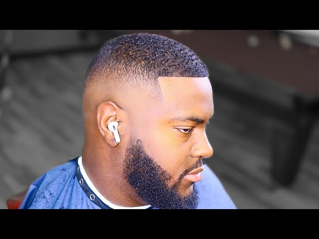 BLURRY MID FADE HAIRCUT | EASY FADE STEPS WITH BEARD