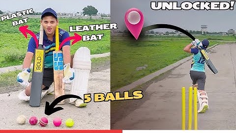 OMG😱 5 Balls 2 Bat's Unbelievable!!! The Plastic Tennis Bat Survived against Leather Ball
