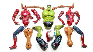Avengers Toys Assemble Spider-Man, Iron Man, Hulk Smash And Siren head ~ Avengers