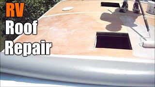 How To Repair Water Damaged RV Roof | Better Then New | MIKE HUNTS |
