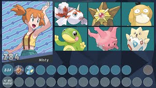 All Misty's Pokemon GEN 1 - GEN 8