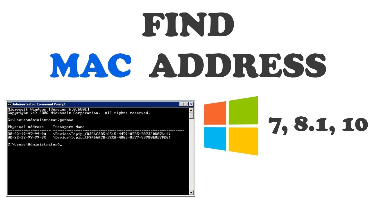 how to check mac address in windows 10