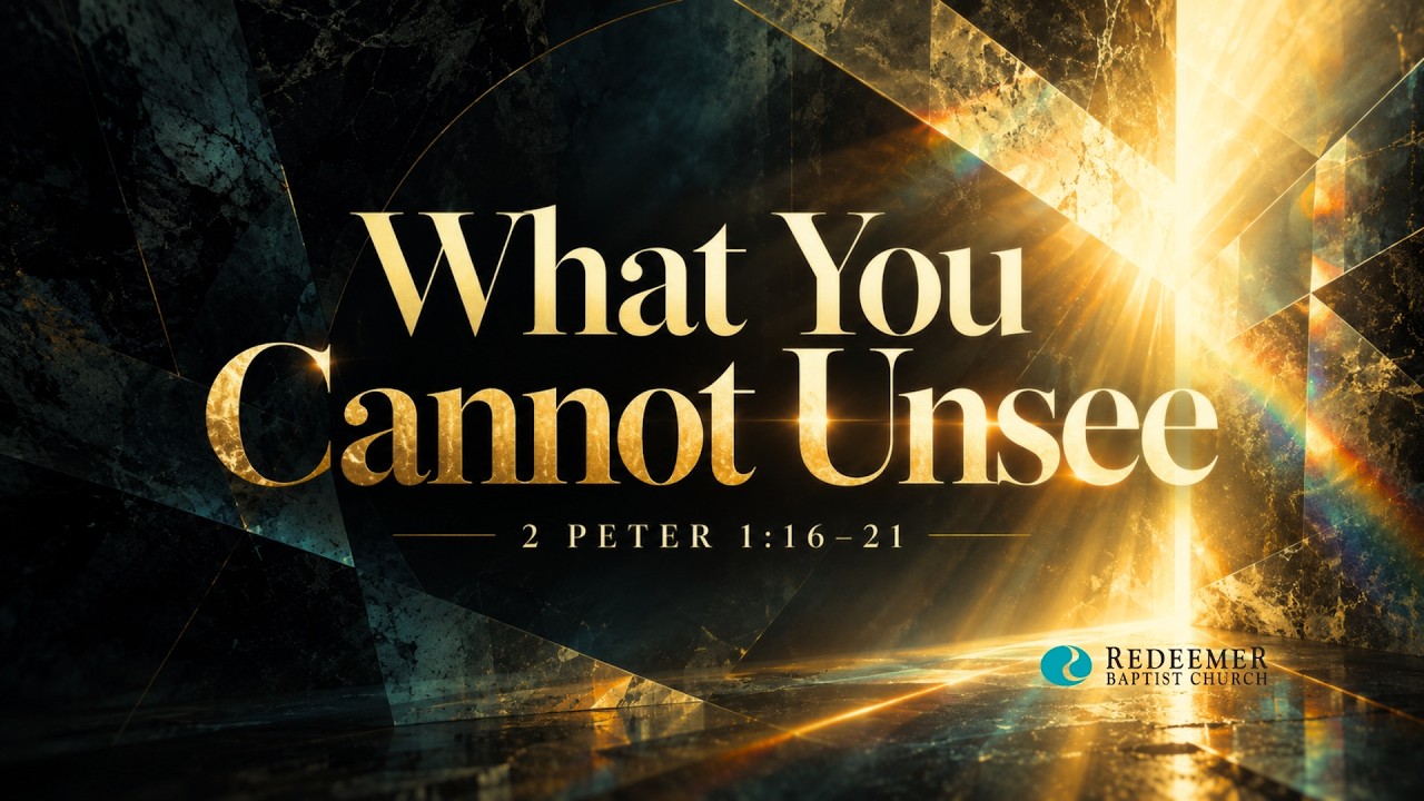 WHAT YOU CANNOT UNSEE | 2 Peter 1:16-21  | Redeemer Baptist Church