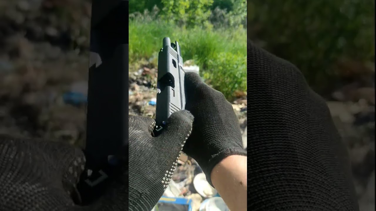 Glock, the legendary gunmaker, at the shooting range 