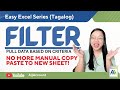 Paano gumamit ng FILTER function para magsplit ng data to another sheet?