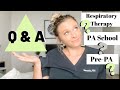 Q&A w/ a RESPIRATORY THERAPIST turned PA STUDENT | MY PATH TO PA - Sam Kelly