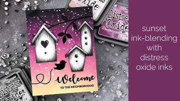 Sunset Ink-Blending with Distress Oxide Inks - Gina K Designs