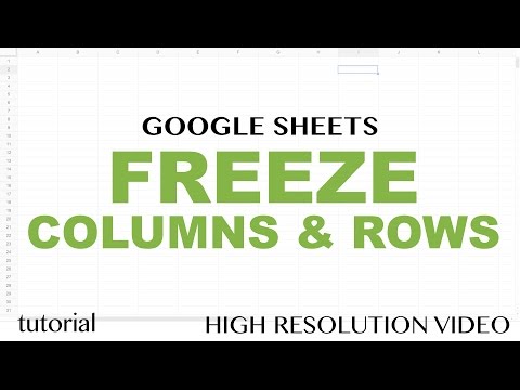 Google Sheets - Freeze Rows and Columns Tutorial, How To Freeze Single or Multiple Rows or Columns