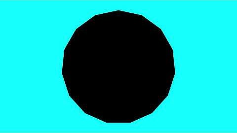 Black Pentadecagon Cyan Background Scale Down