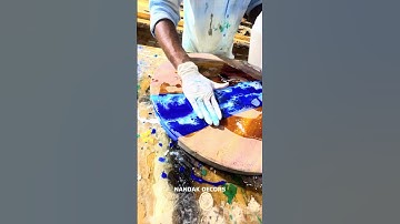 Luxury Coffee Table Making 🔥 #nandakdecors #epoxytable #epoxydiningtable #diningtableset