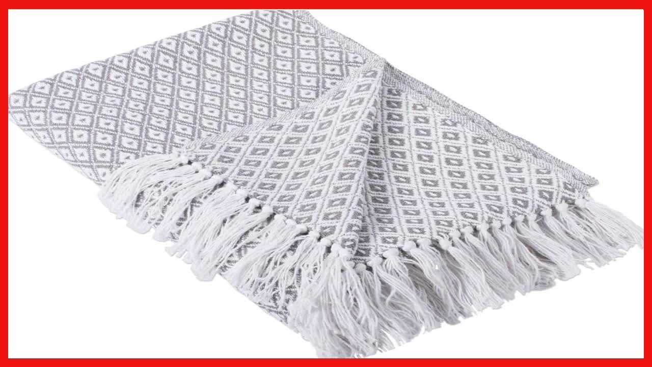 Great product -  DII Global Mini Diamond Woven Throw, 50x60, Gray