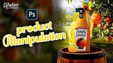Product manipulation in Photoshop | orange juice advertising poster design | photoshop tutorial